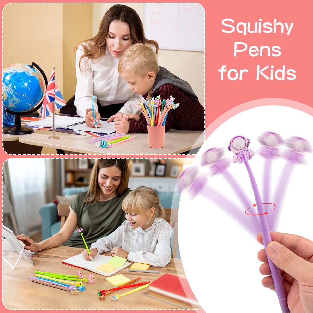 Stylos Kawaii Anti-Stress Animaux & Fleurs – Image 5