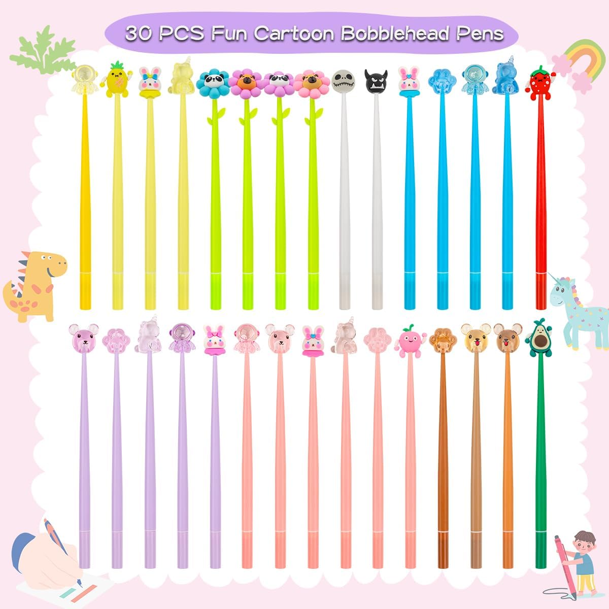 Stylos Kawaii Anti-Stress Animaux & Fleurs – Image 6