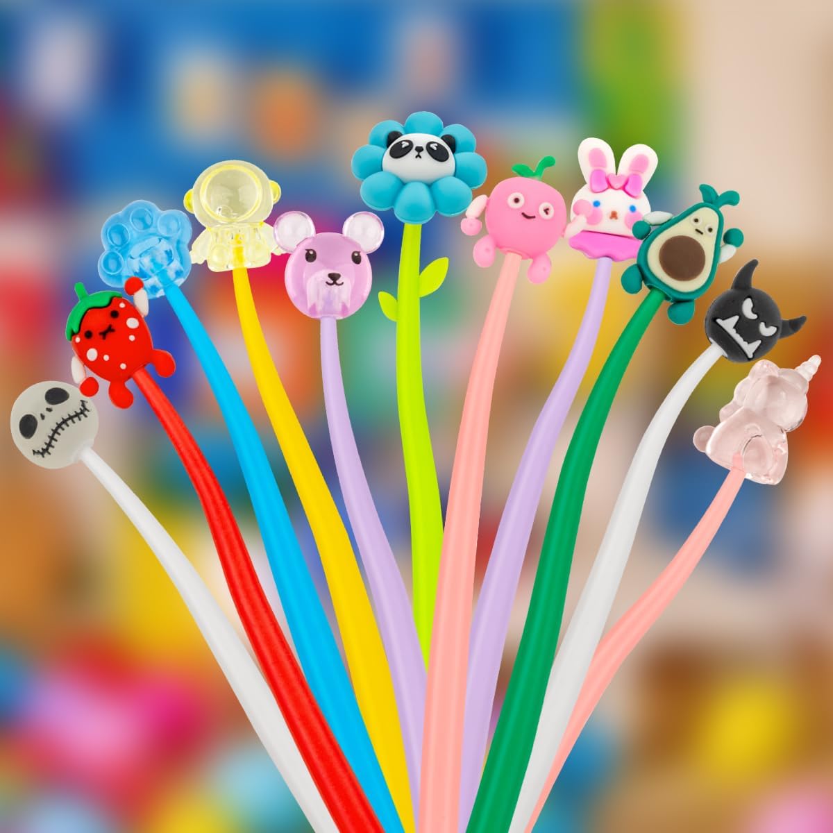 Stylos Kawaii Anti-Stress Animaux & Fleurs – Image 8