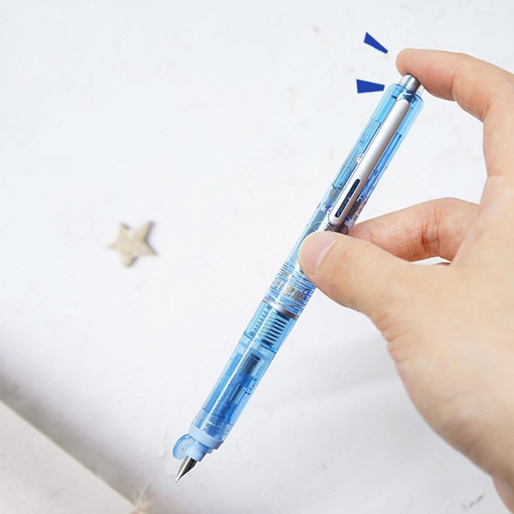 Stylo Plume Rétractable avec 5 Cartouches Rechargeables – Image 3
