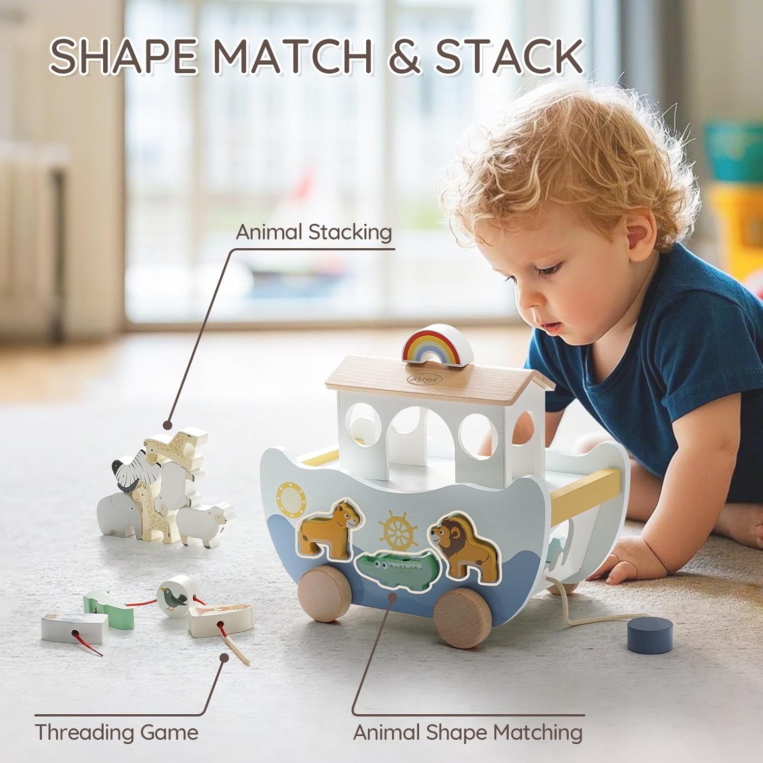 Joyreal Arche de Noé - Jouet en Bois Montessori – Image 3