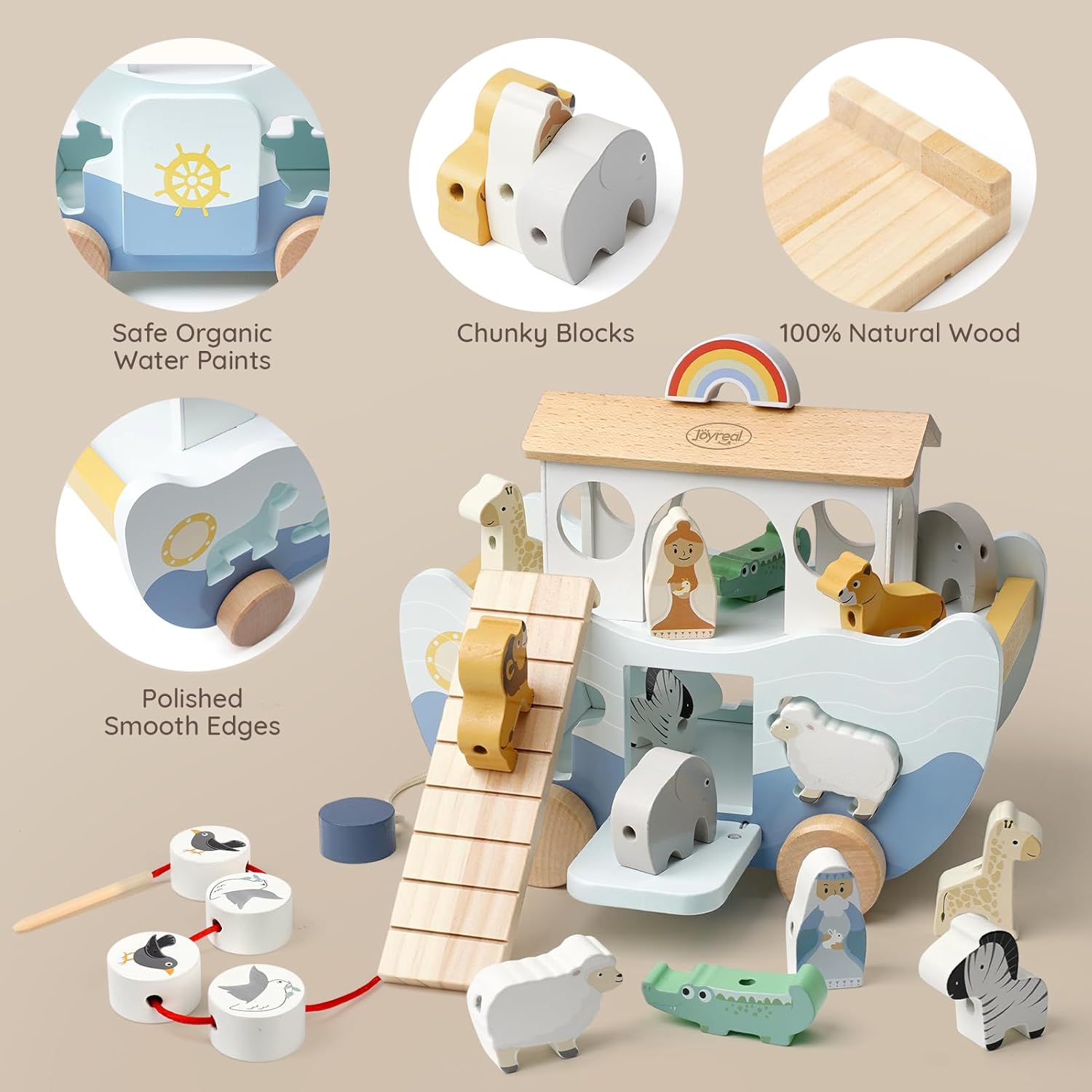 Joyreal Arche de Noé - Jouet en Bois Montessori – Image 4