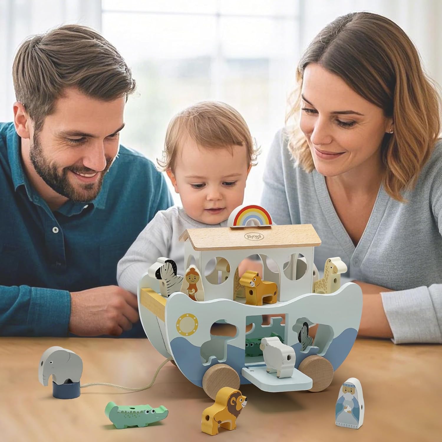 Joyreal Arche de Noé - Jouet en Bois Montessori – Image 7