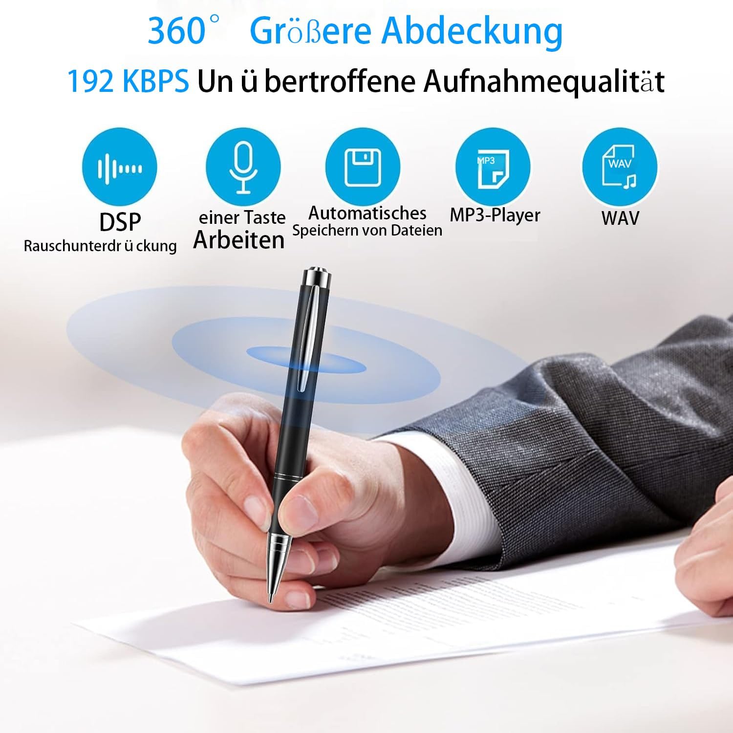Enregistreur Vocal Numérique JUSTSTONE 100 Go – Image 2