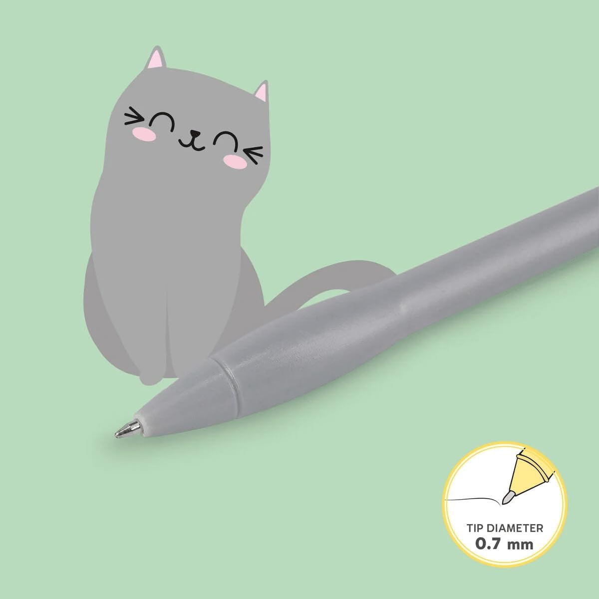 Stylo à bille lumineux Kitty - Encre bleue 0,7 mm – Image 3