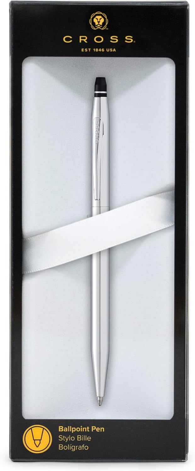 Stylos à bille Cross Click Chrome - Noir Métal – Image 4