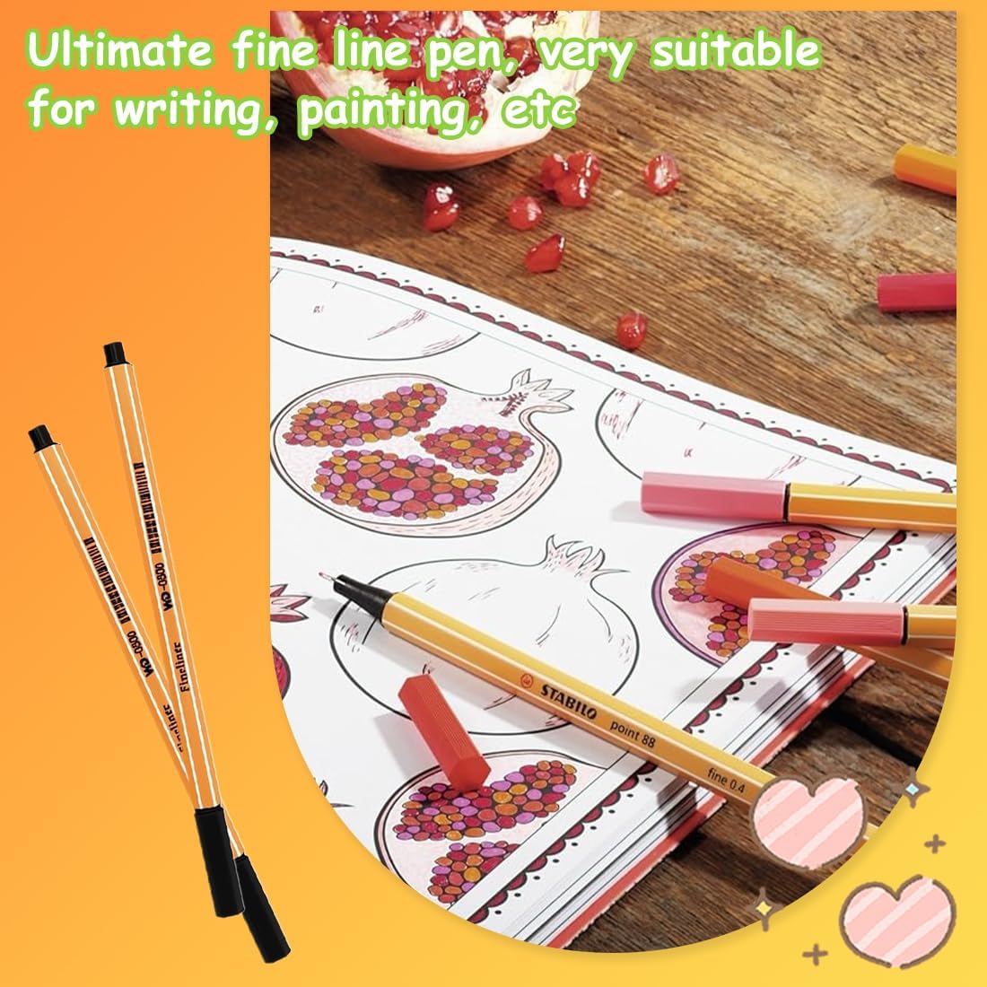 Stylos Feutres Pointe Fine - 12 Couleurs Intenses – Image 5