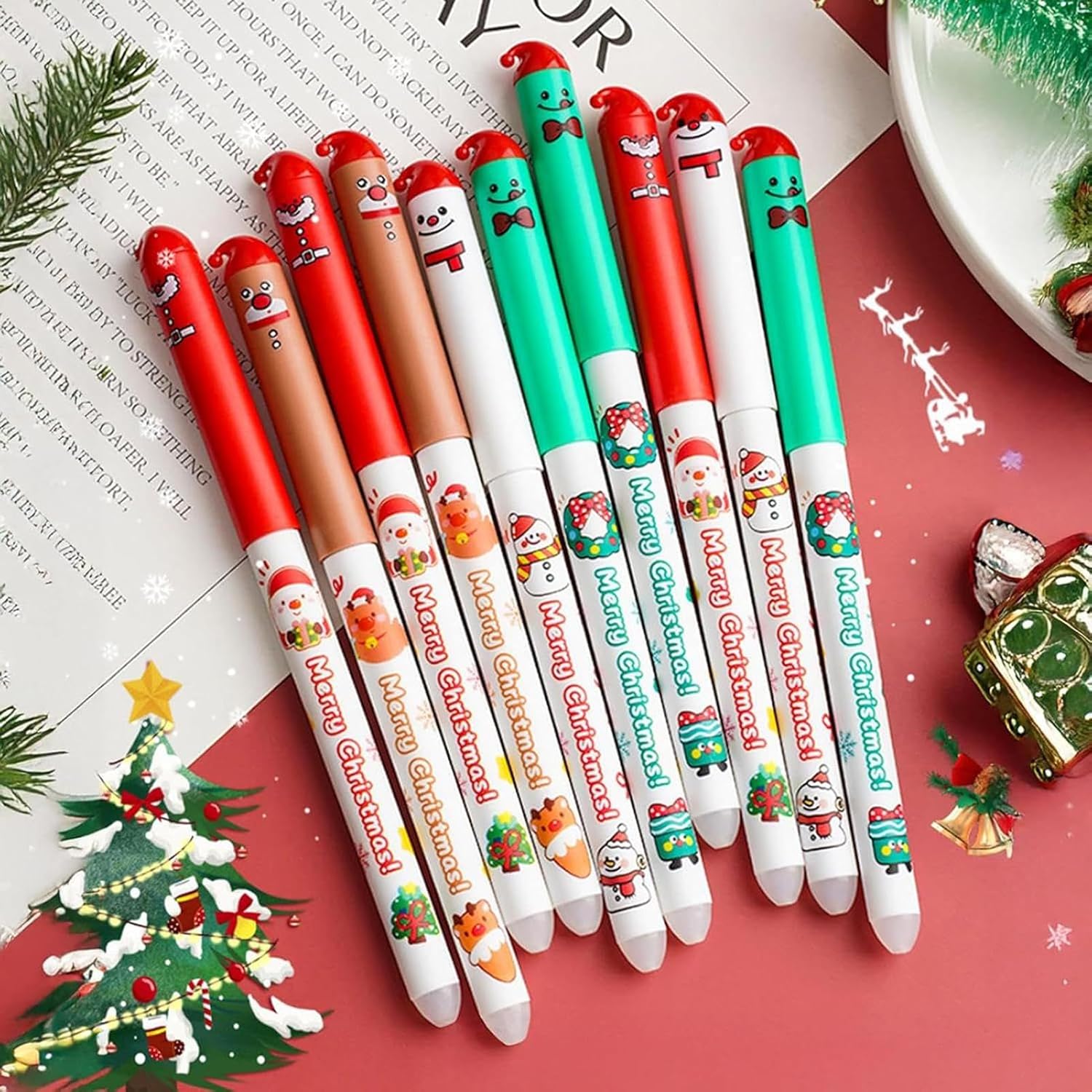 Stylo Effaçable Noël 2025 - Pack de 4 – Image 3
