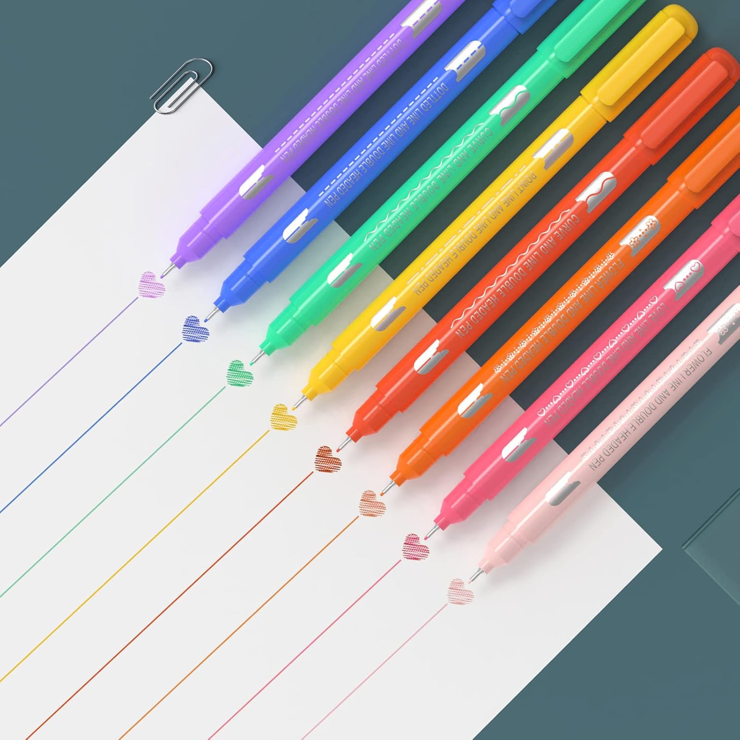 Stylos Colorés à Courbes - 8 Formes et Couleurs – Image 4