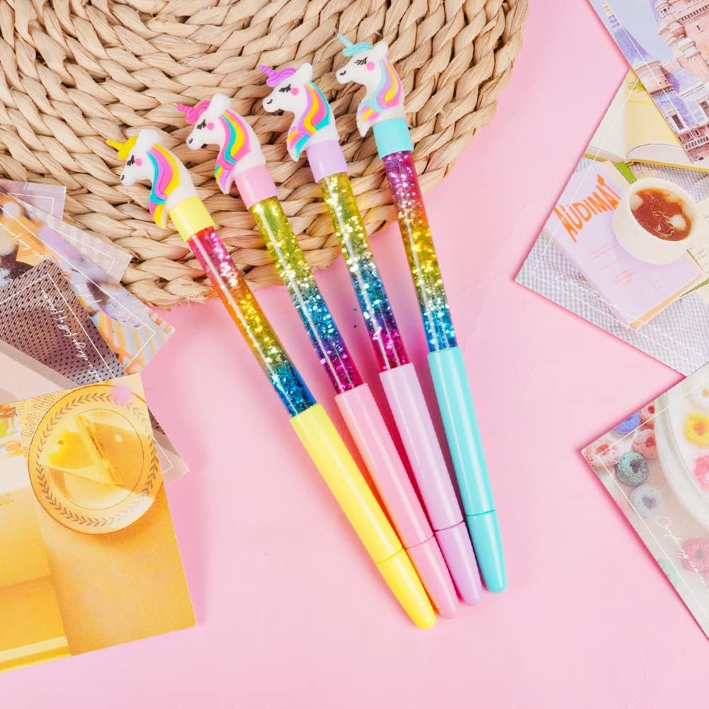 Stylo Licorne à Sable 4pcs - Kawaii – Image 5
