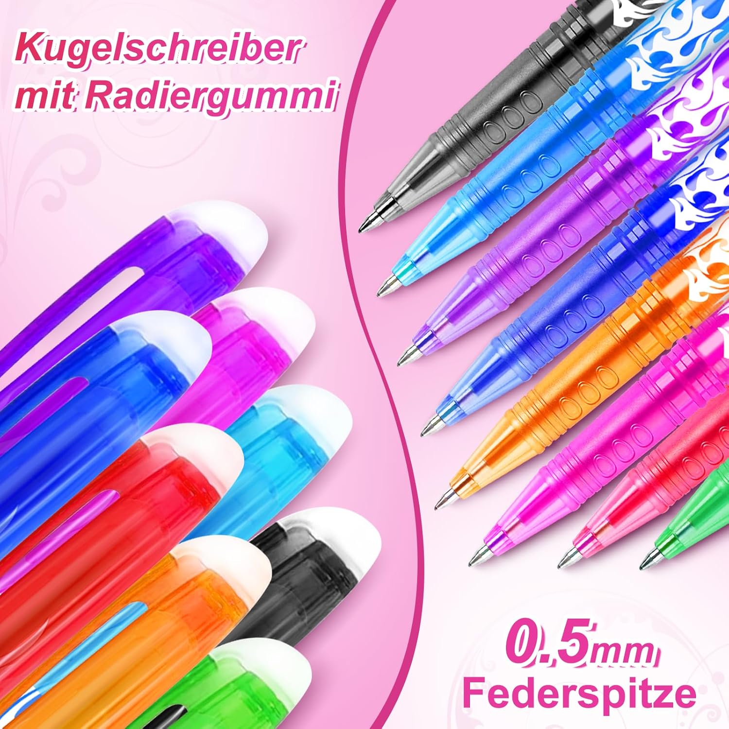 Stylos Effaçables DOMAXWILL - 8 Couleurs Gel – Image 2