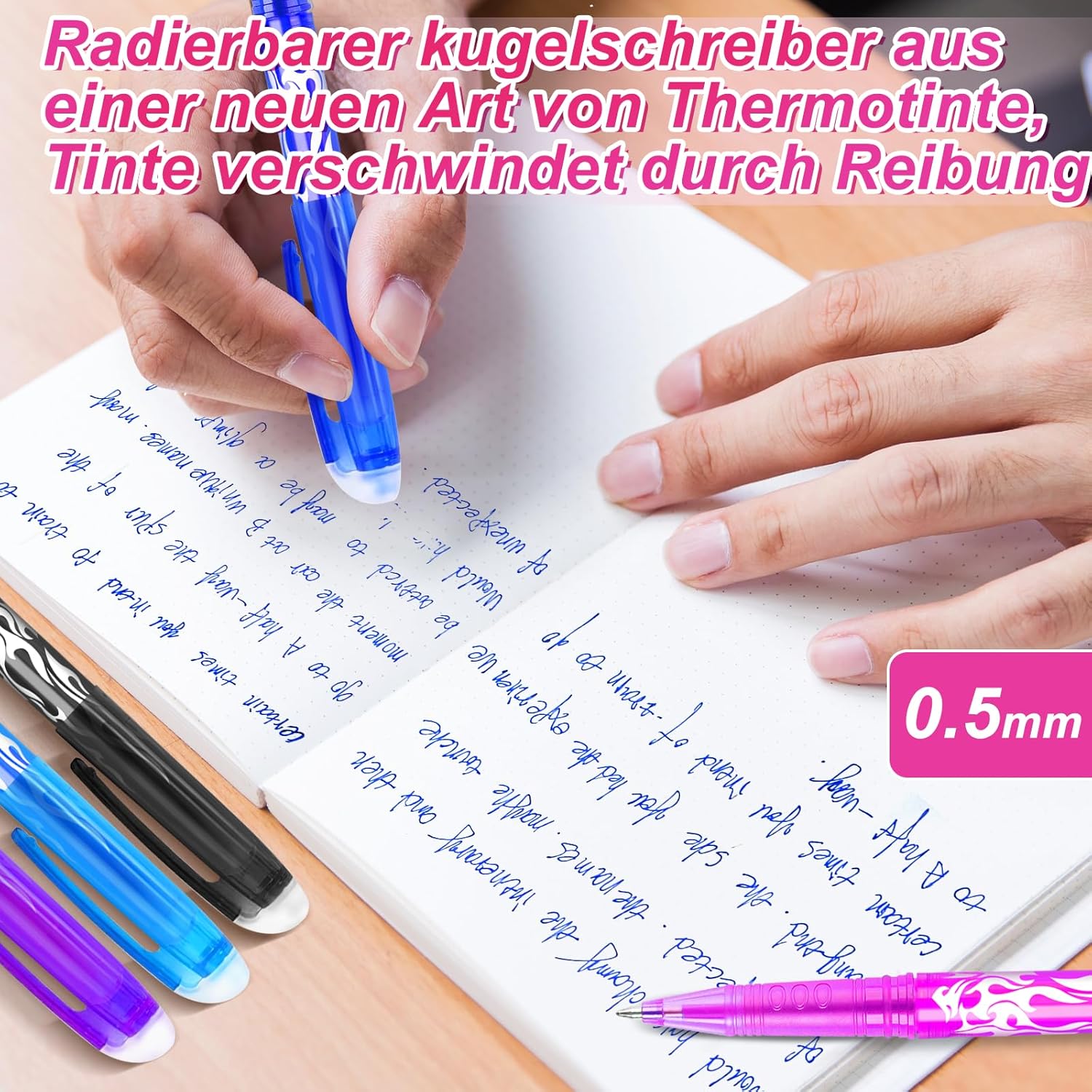 Stylos Effaçables DOMAXWILL - 8 Couleurs Gel – Image 3