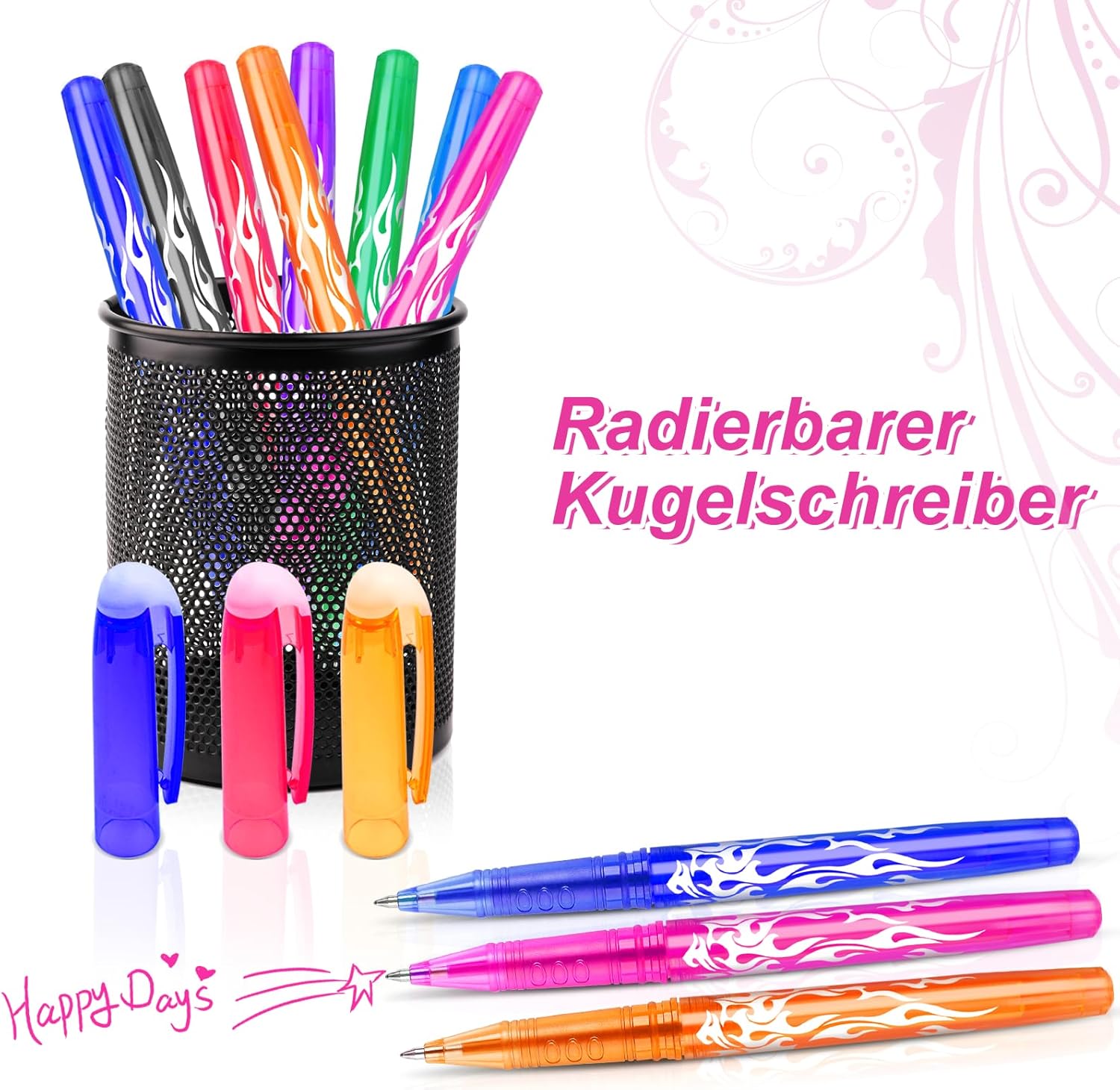 Stylos Effaçables DOMAXWILL - 8 Couleurs Gel – Image 7