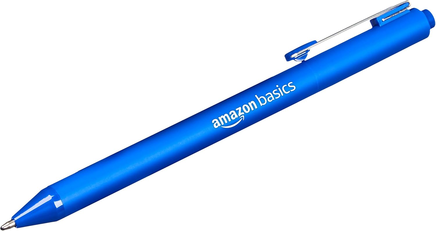 Lot de 12 Stylos-billes Rétractables Bleus – Image 2