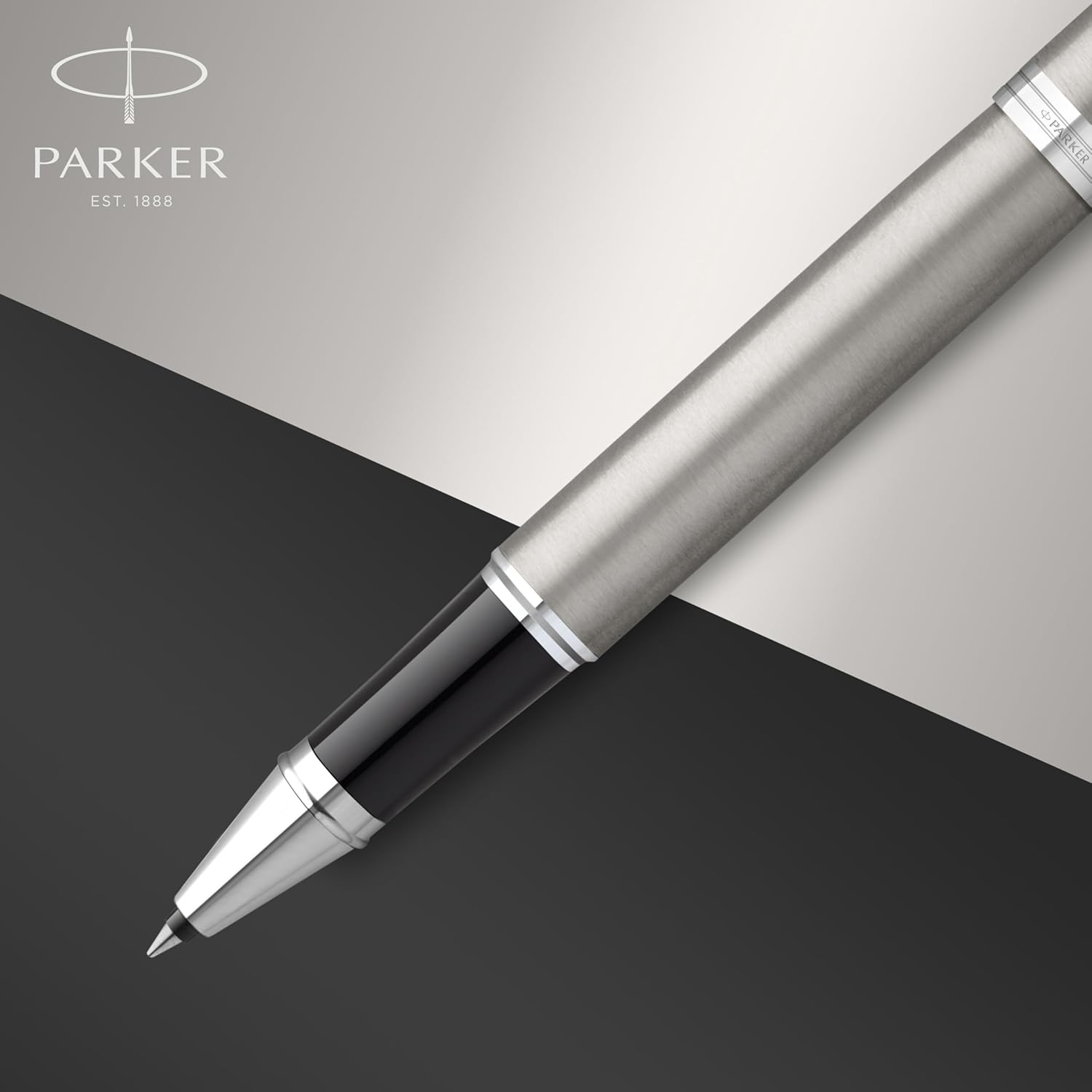 Stylo Roller Parker IM - Acier Inox, Finitions Chrome – Image 4