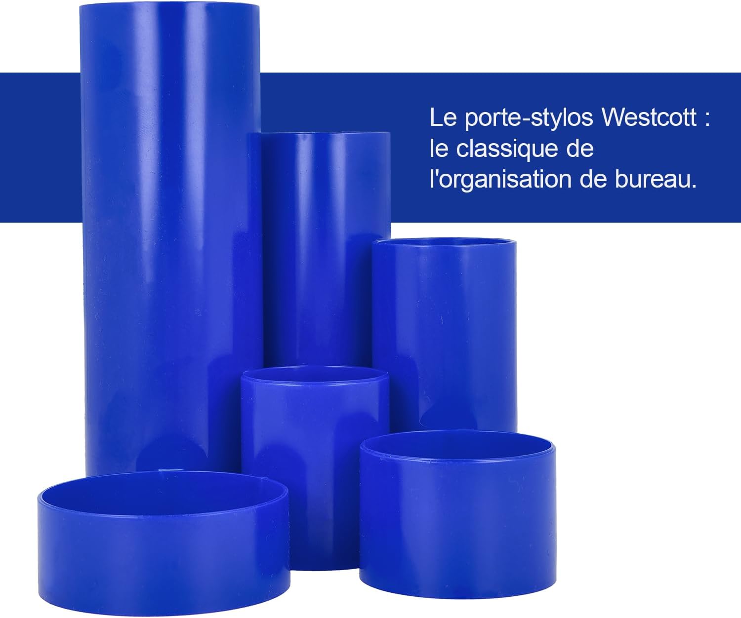 Westcott Porte-Crayons Bleu à 6 Compartiments – Image 2