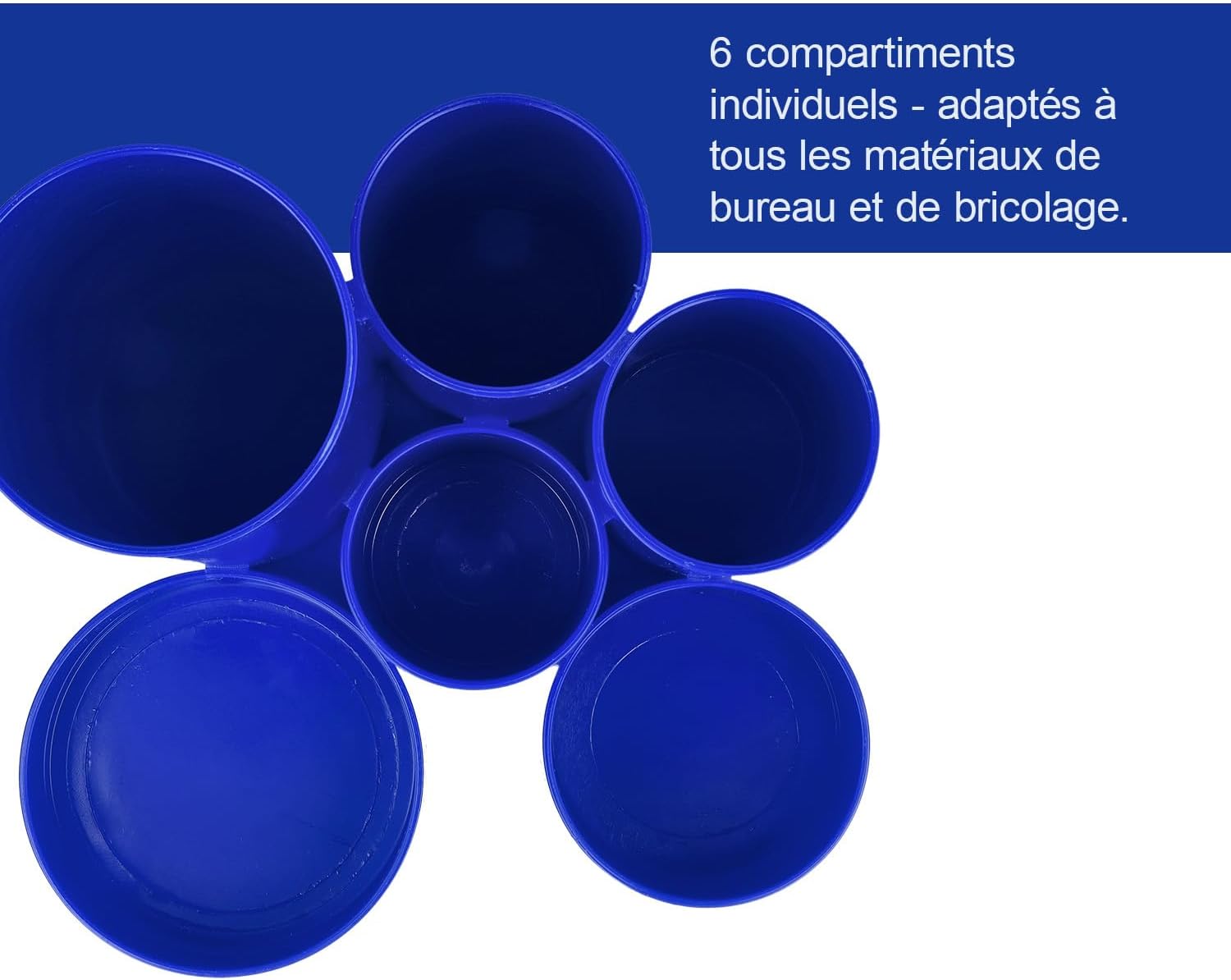 Westcott Porte-Crayons Bleu à 6 Compartiments – Image 4