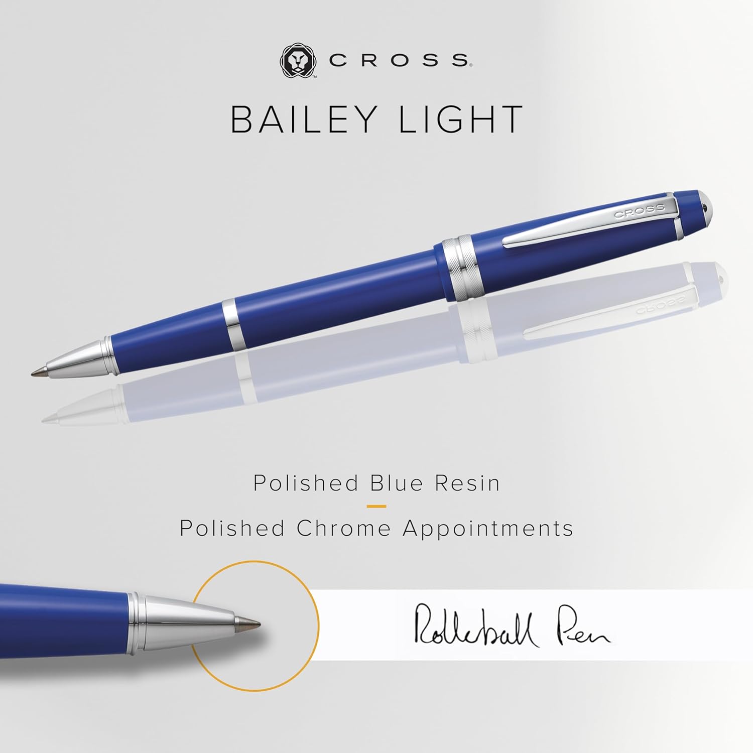 Stylo à bille Cross Bailey Light Bleu – Image 2