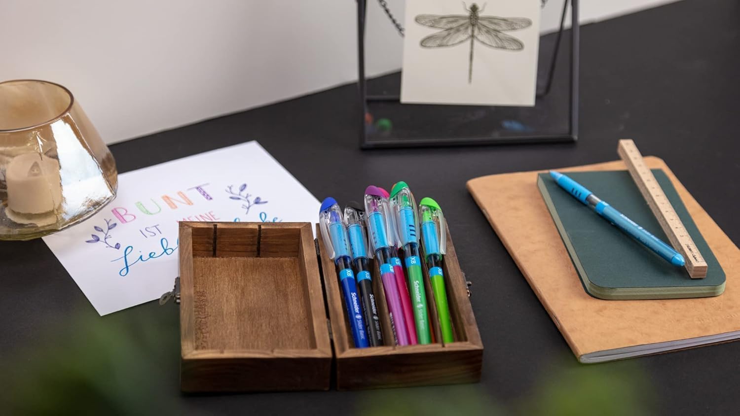 Lot de 10 Stylos à Bille Schneider XB Bleu – Image 2
