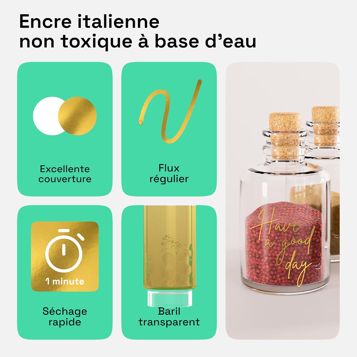 Stylos Acryliques Dorés Artistro – Pointe Extra Fine 0,7 mm – Image 4