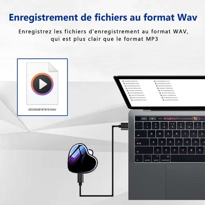 Mini Enregistreur Vocal USB Voice Activé – Image 3