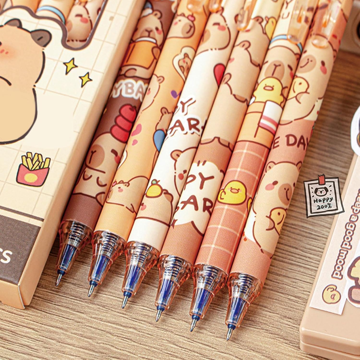Stylo Capybara Effaçable - 6 Pièces Gel 0,5mm – Image 4