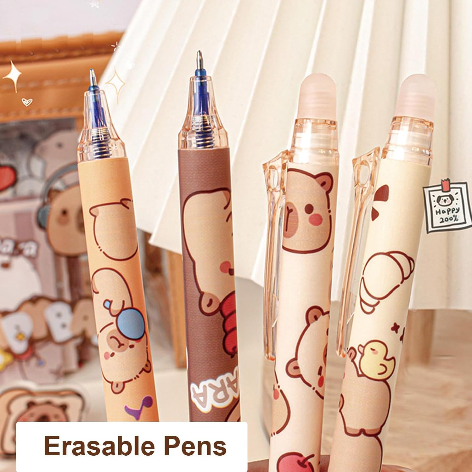 Stylo Capybara Effaçable - 6 Pièces Gel 0,5mm – Image 6