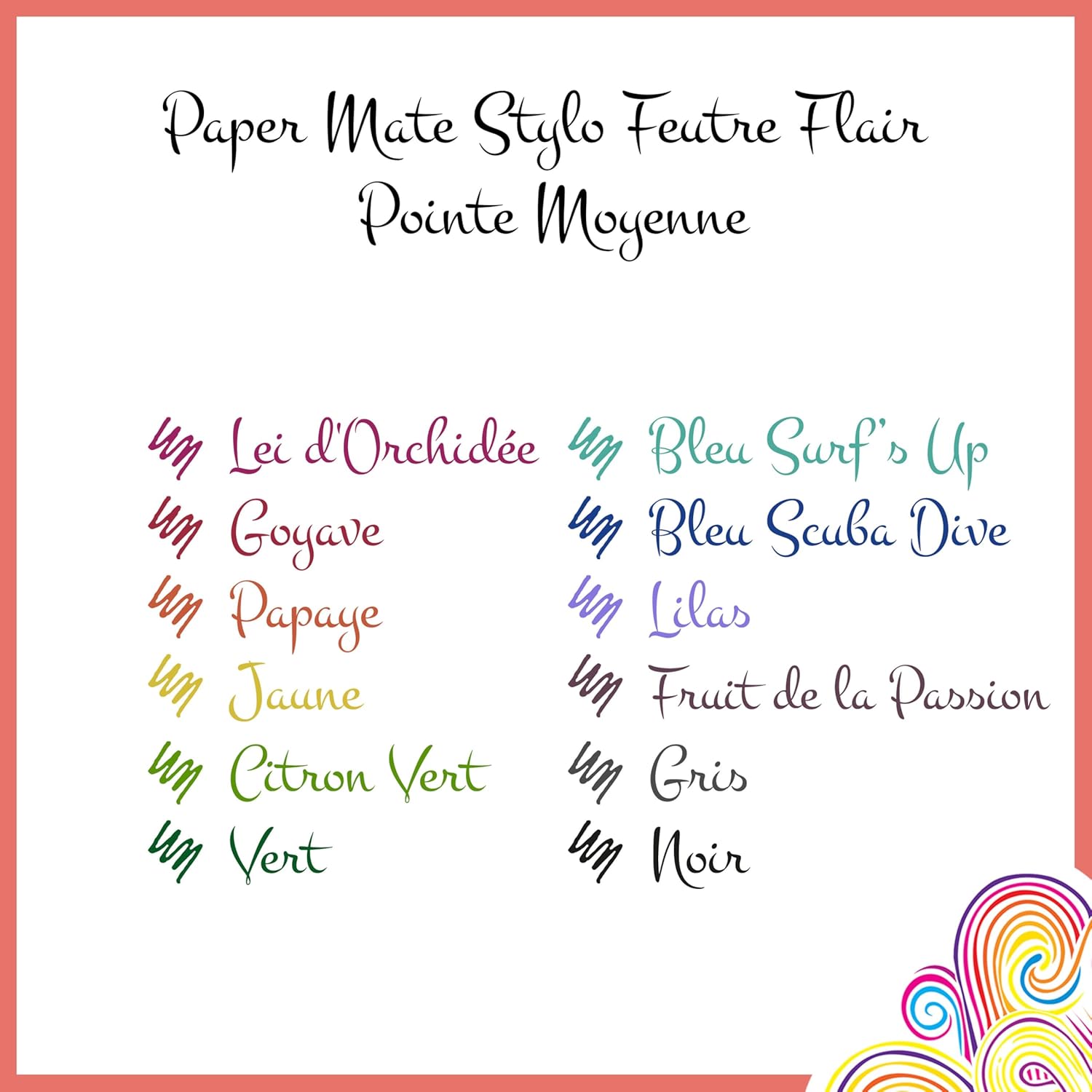Stylos Feutres Paper Mate Flair - Lot de 12 Couleurs Tropicales – Image 8