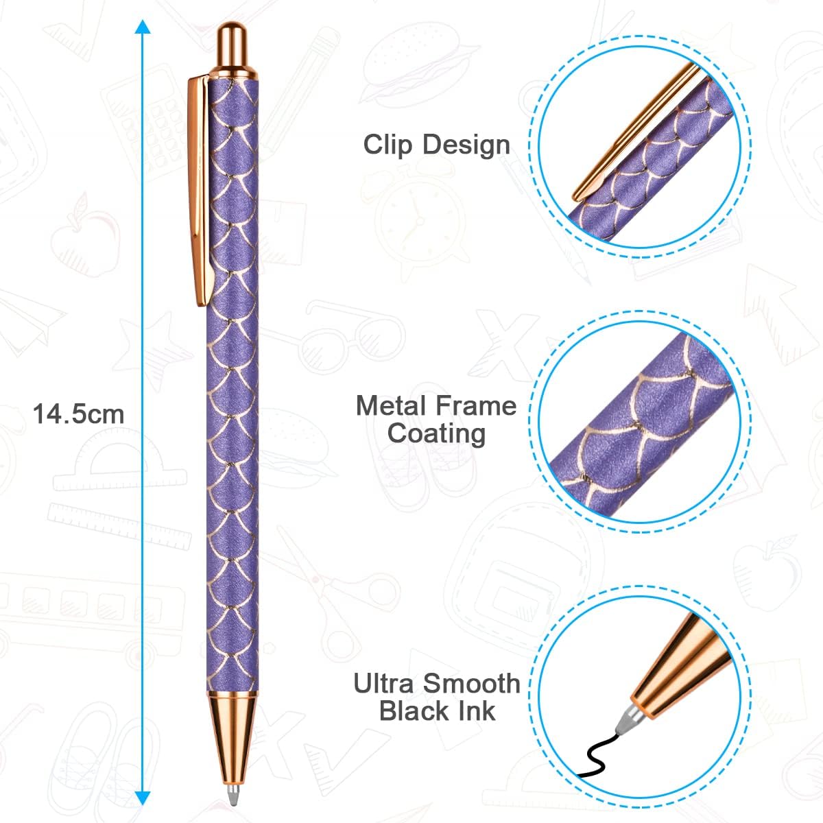Stylos à Bille Métal 7PCS - Élégance & Brillance – Image 2