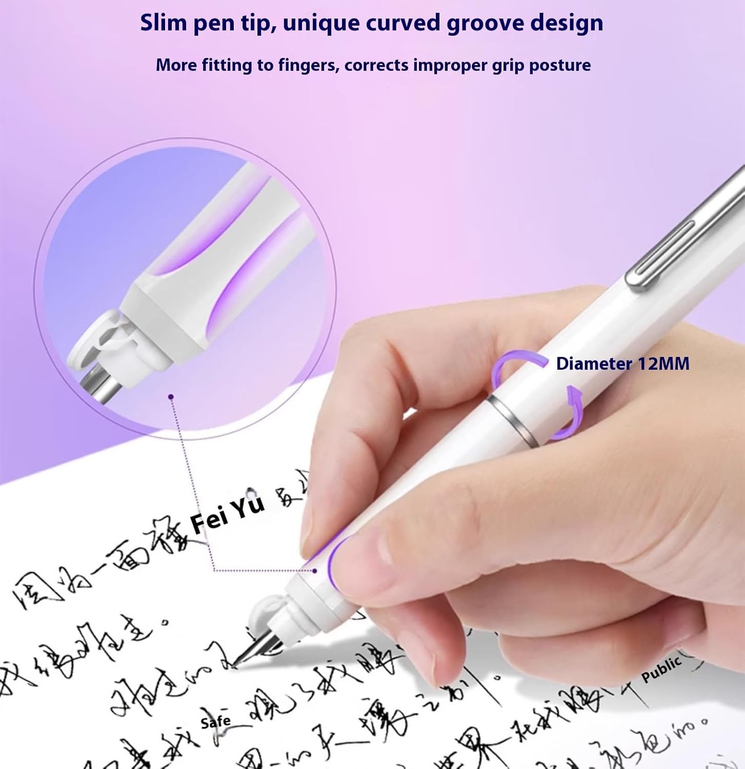 Stylo-Plume Rétractable avec 5 Cartouches Rechargeables – Image 6