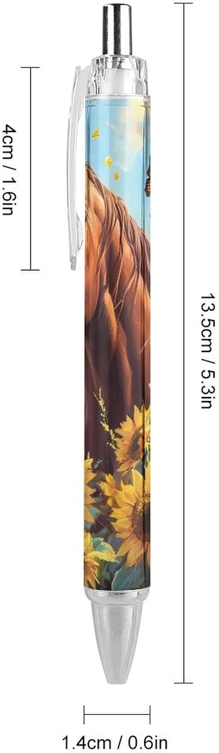 Stylos à bille rétractables 0,5 mm - Cheval & Papillon – Image 2