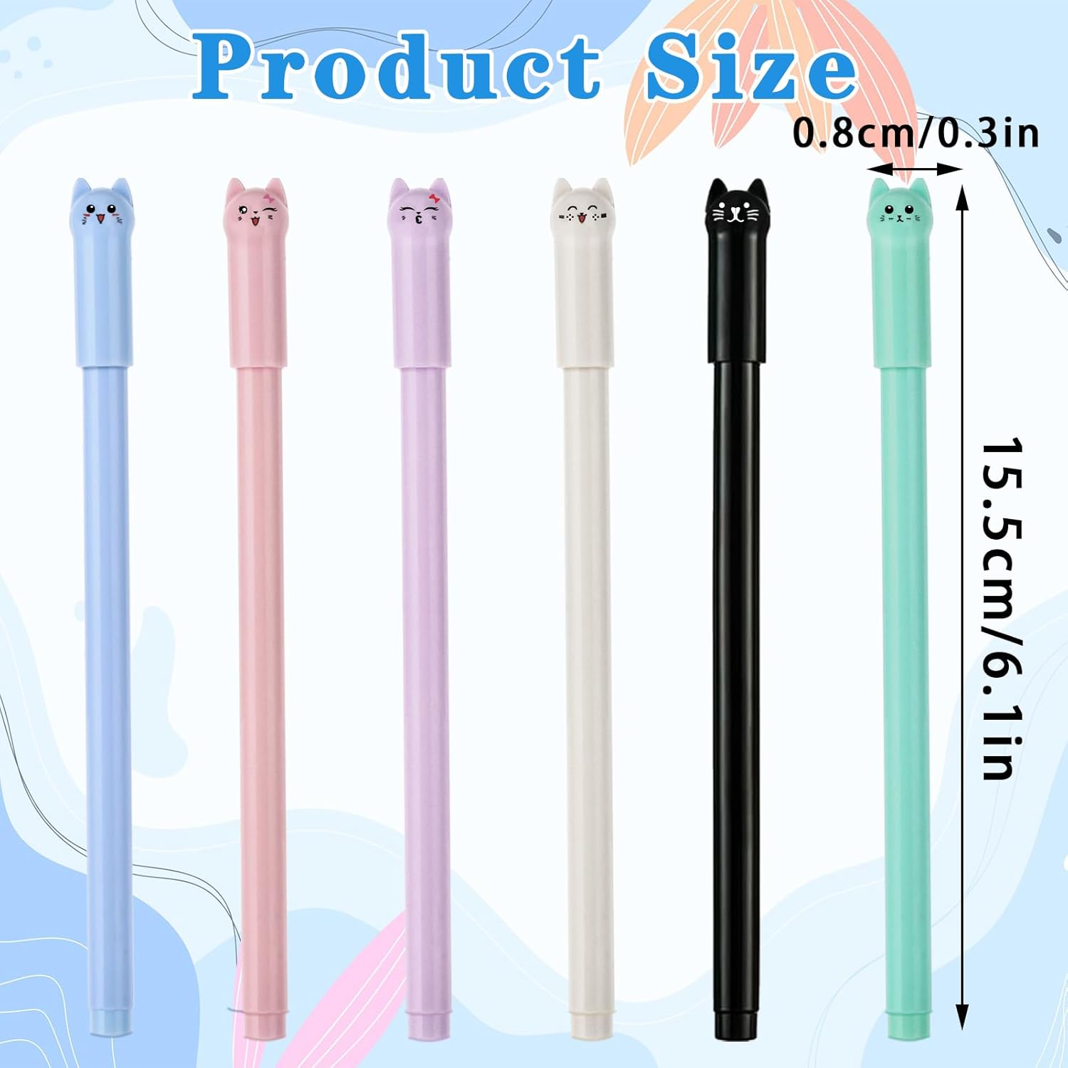 Lot de 6 Stylos Gel Animaux Colorés – Image 2