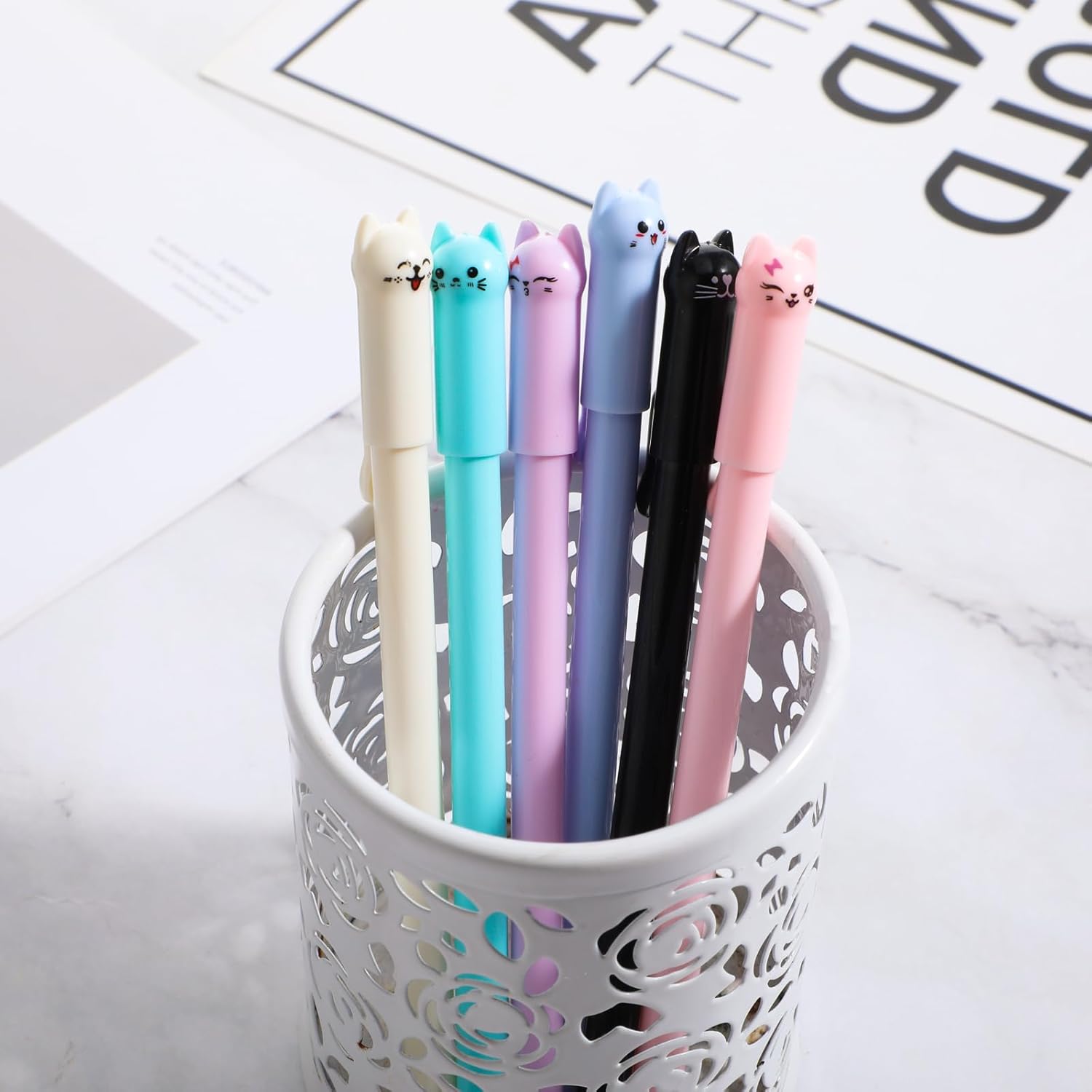Lot de 6 Stylos Gel Animaux Colorés – Image 4