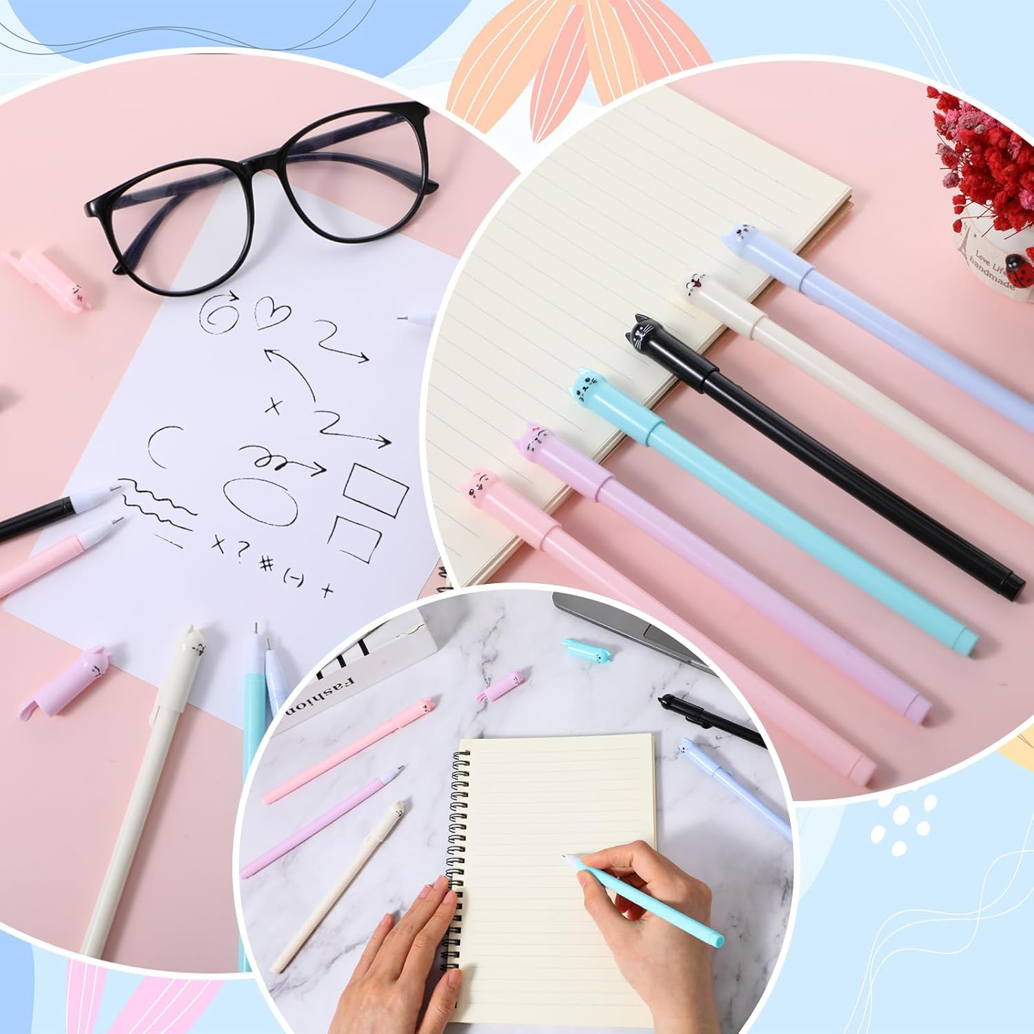 Lot de 6 Stylos Gel Animaux Colorés – Image 5