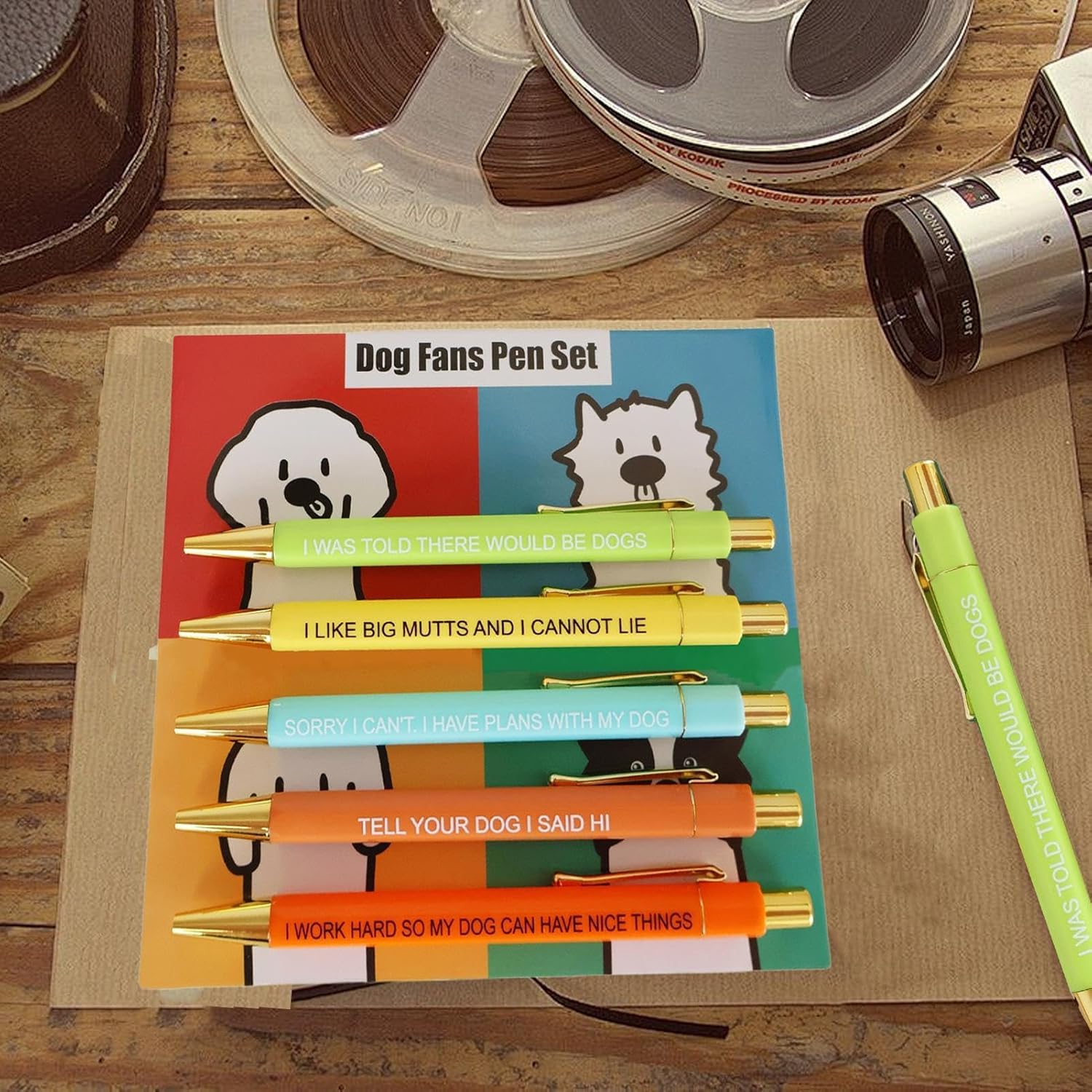 Lot de 5 Stylos Écriture Chiens - Fun & Pratique – Image 2