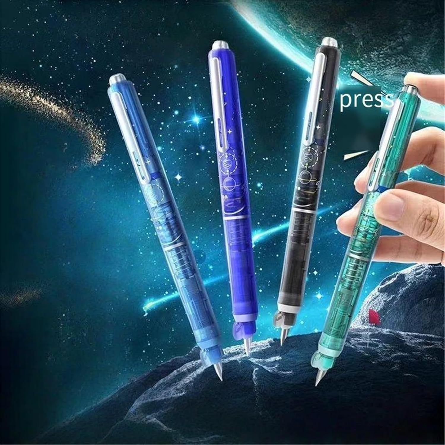Stylo Plume Rétractable 0,38 mm - Encre Bleu et Noir – Image 5