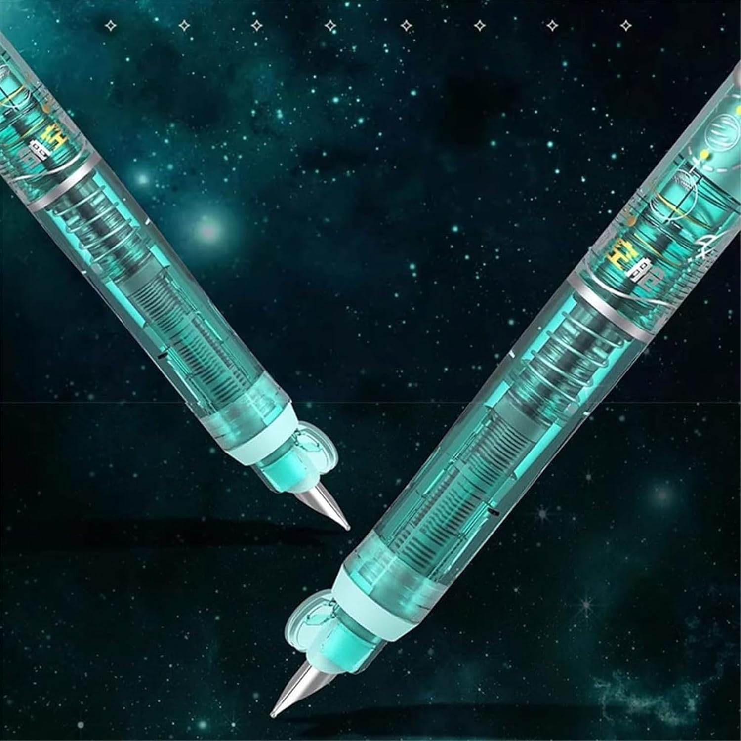Stylo Plume Rétractable 0,38 mm - Encre Bleu et Noir – Image 7