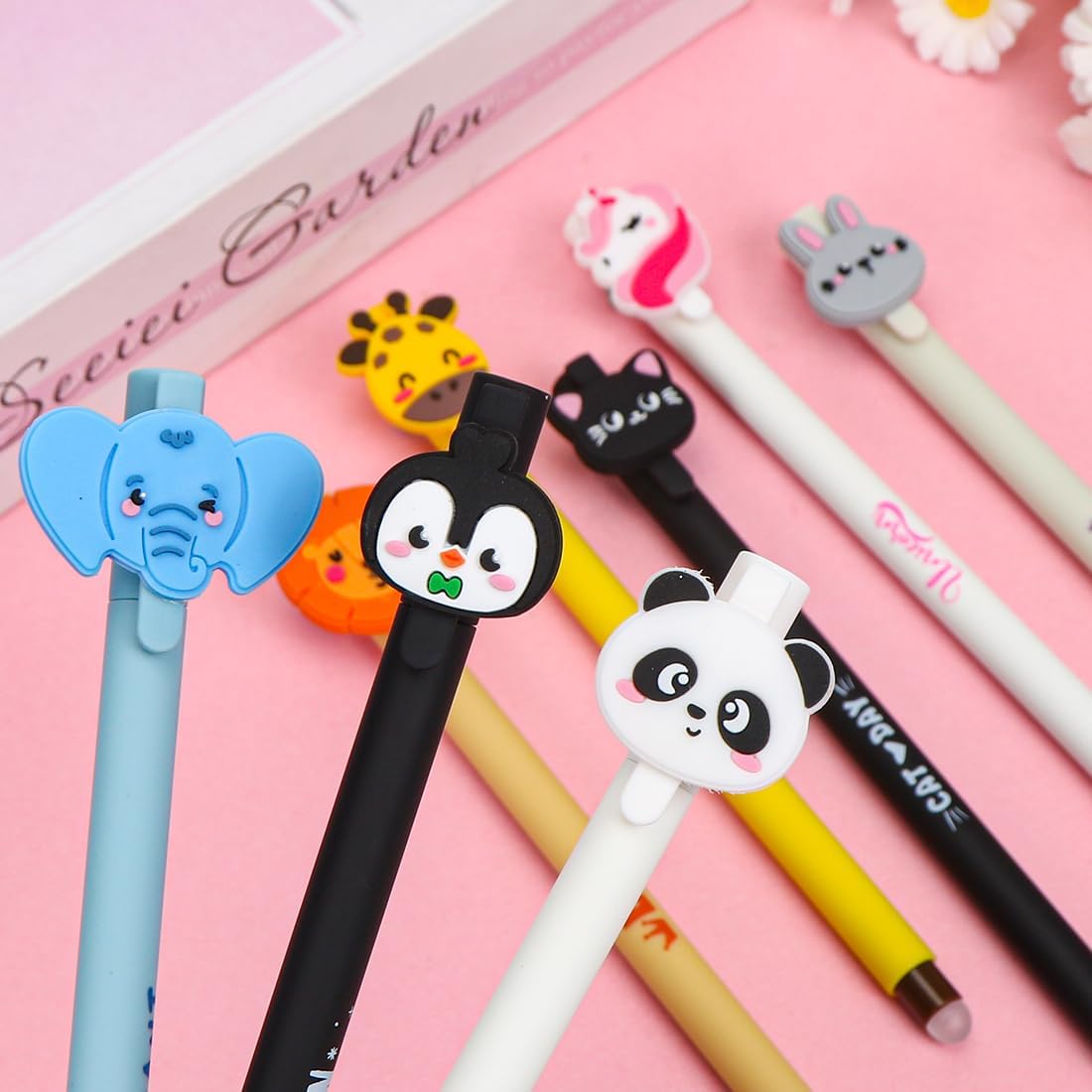 Stylos Gel Effaçables Animaux 0.6mm - 9 Couleurs – Image 5