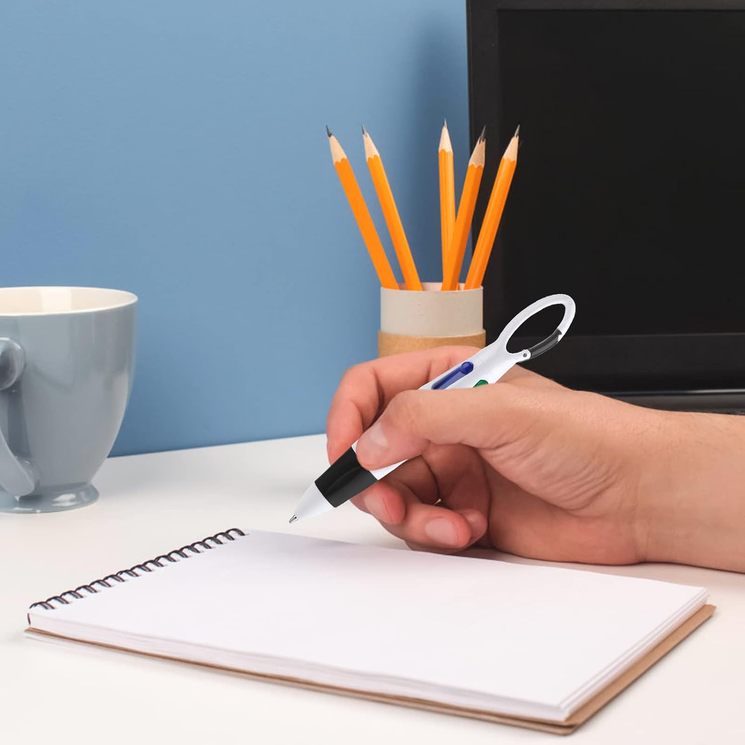 Stylo 4-en-1 TIESOME Multicolore avec Mousqueton – Image 6