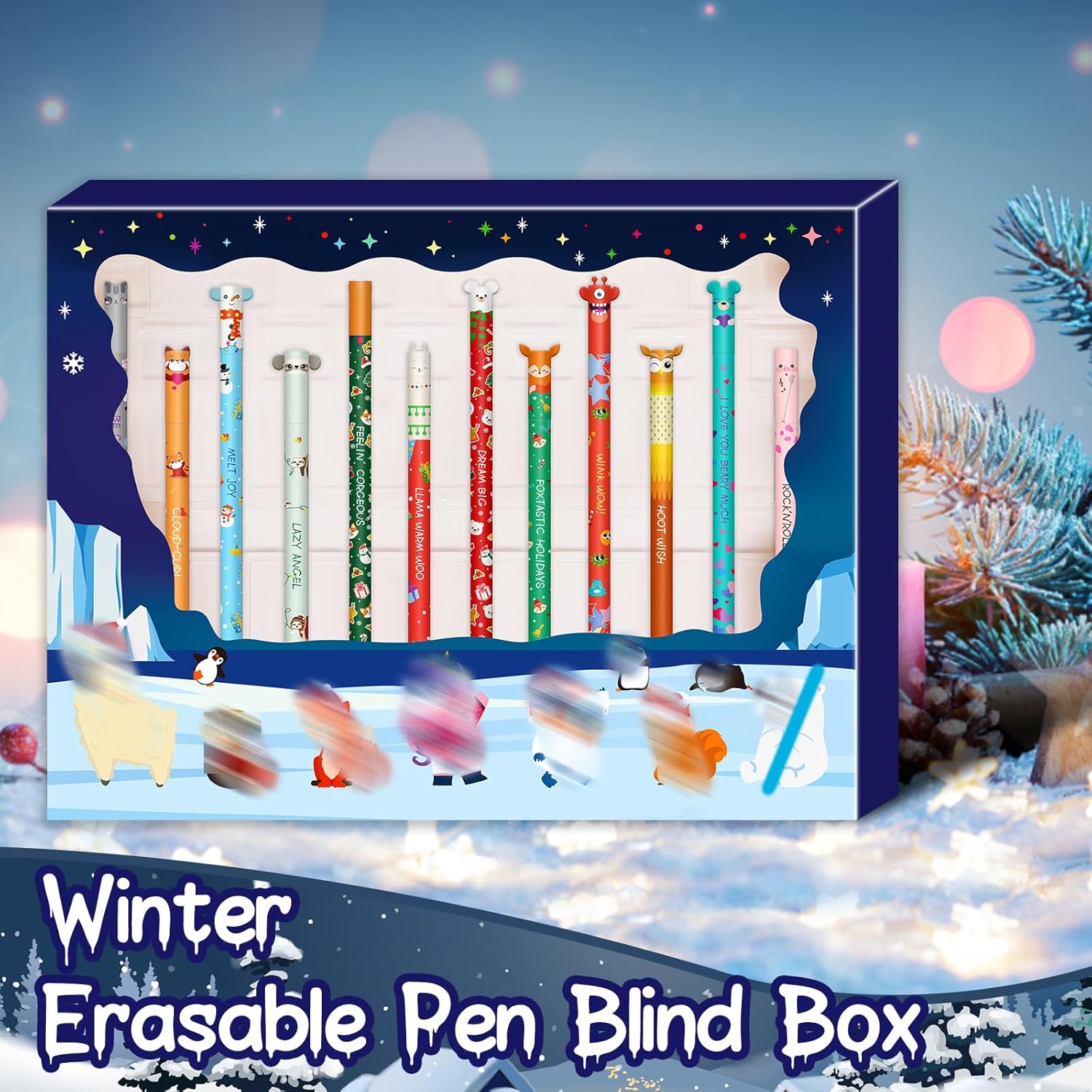 Stylos Gel Effaçables Noël - 12 Couleurs 0,7 mm – Image 3