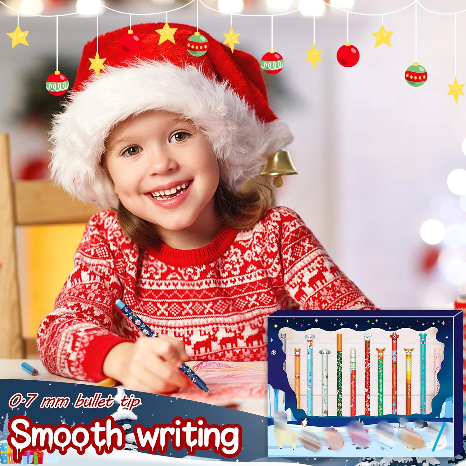 Stylos Gel Effaçables Noël - 12 Couleurs 0,7 mm – Image 8
