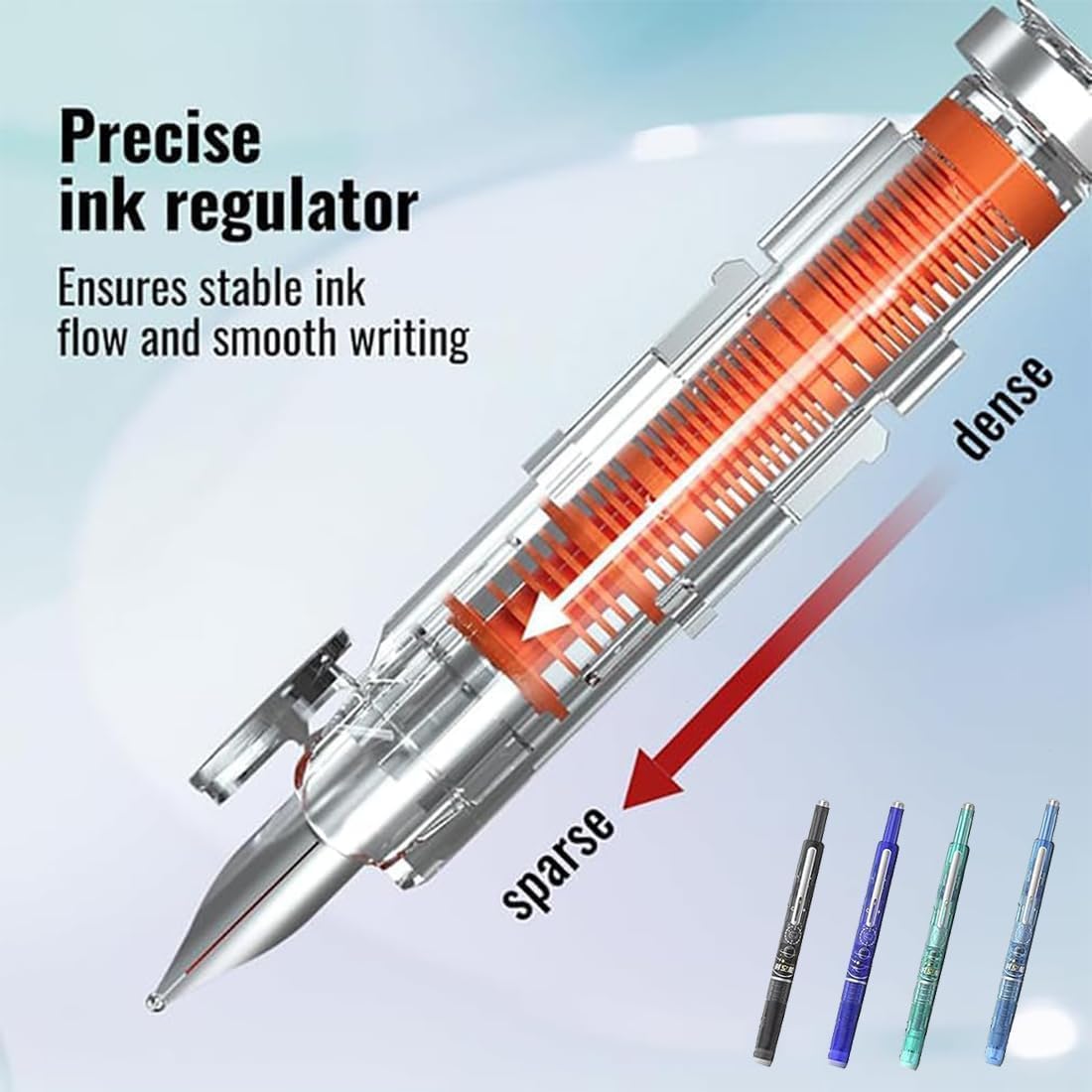 Stylos Plume Rétractables Refill 0.38mm - 5 Cartouches – Image 4