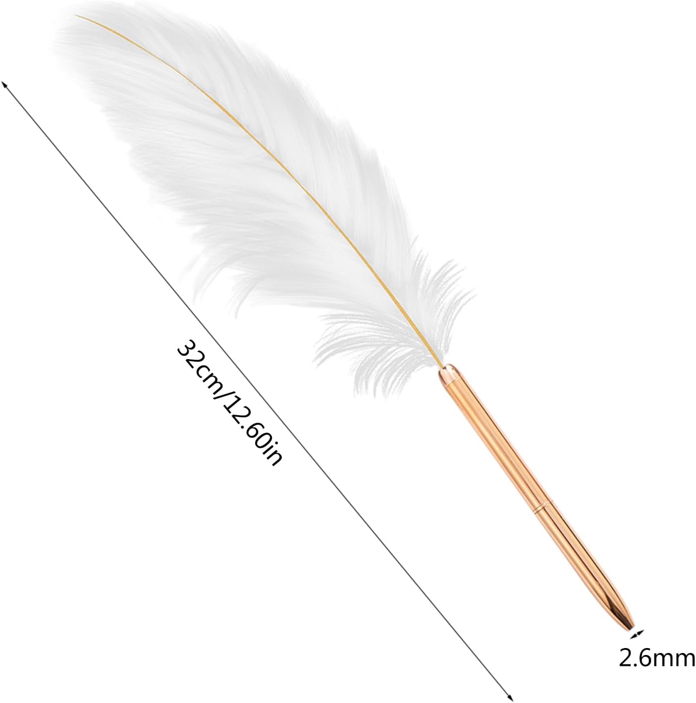 Stylo à Bille Rétro Blanc, Élégance Réutilisable – Image 8