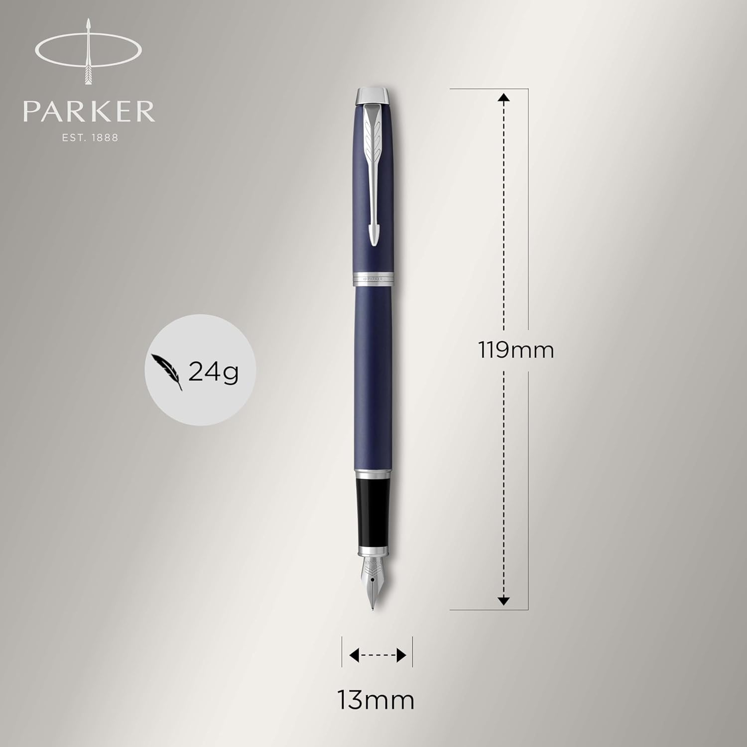 Parker IM Stylo Plume Bleu Mat - Coffret Cadeau – Image 3