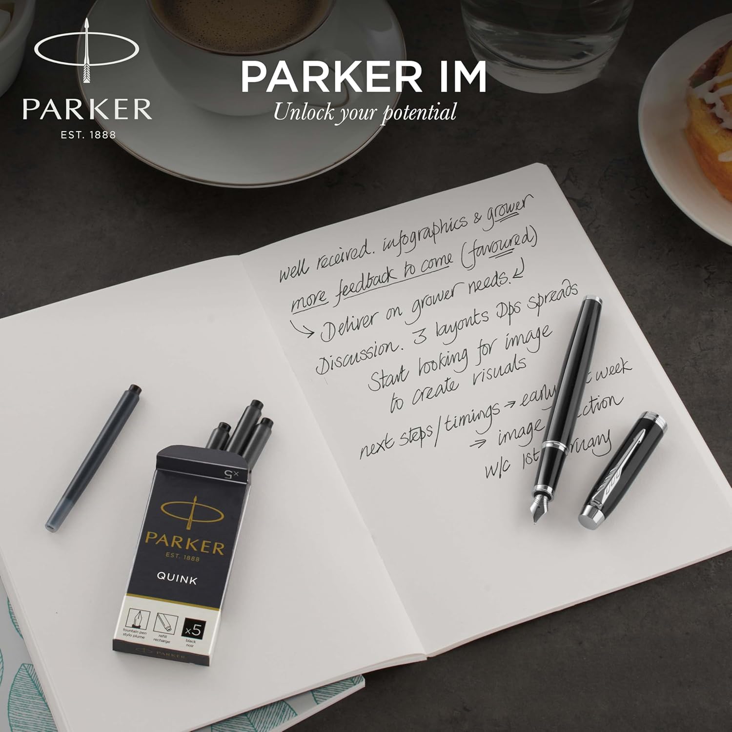 Parker IM Stylo Plume Bleu Mat - Coffret Cadeau – Image 5