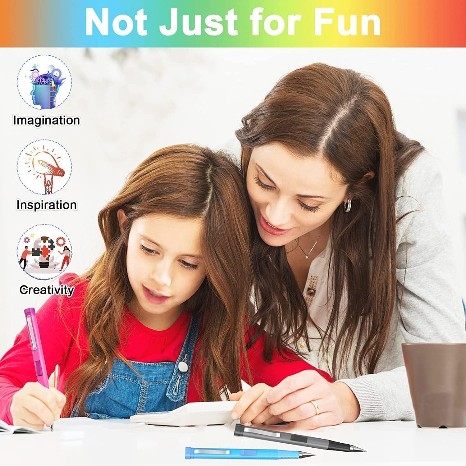 Stylo Anti-Stress Fidget Squishy Bleu – Image 4