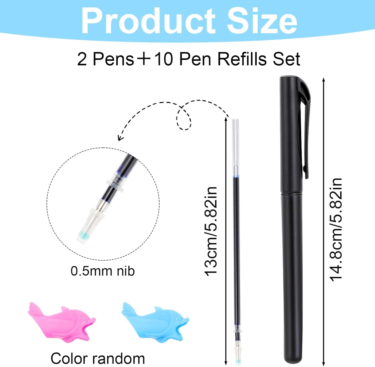 Lot de 2 Stylos Magiques avec Recharges – Image 3