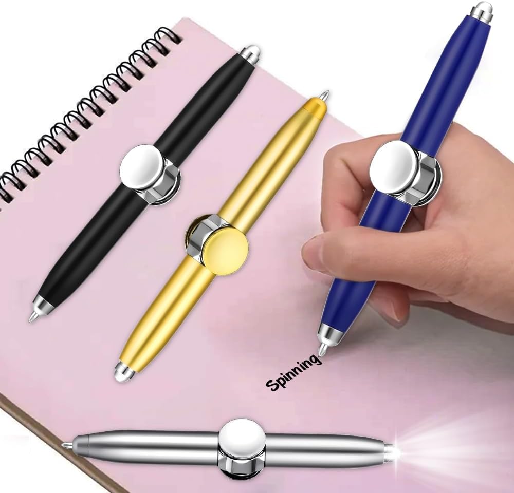 Stylo Fidget Métal LED - 4 Pièces Spinner – Image 4