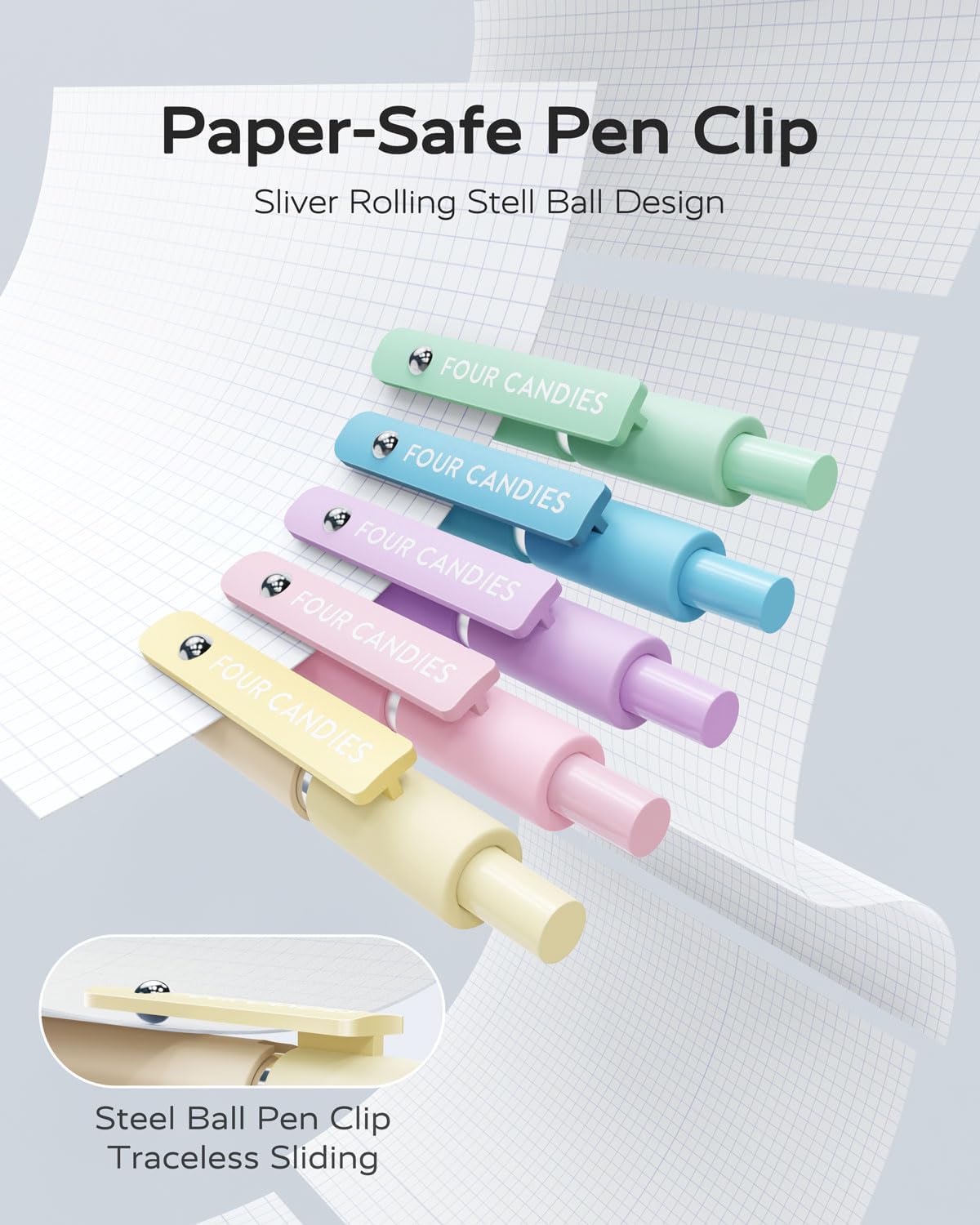 Stylos Gel 5Pcs 0.7mm - Écriture Sèche Rapide – Image 6