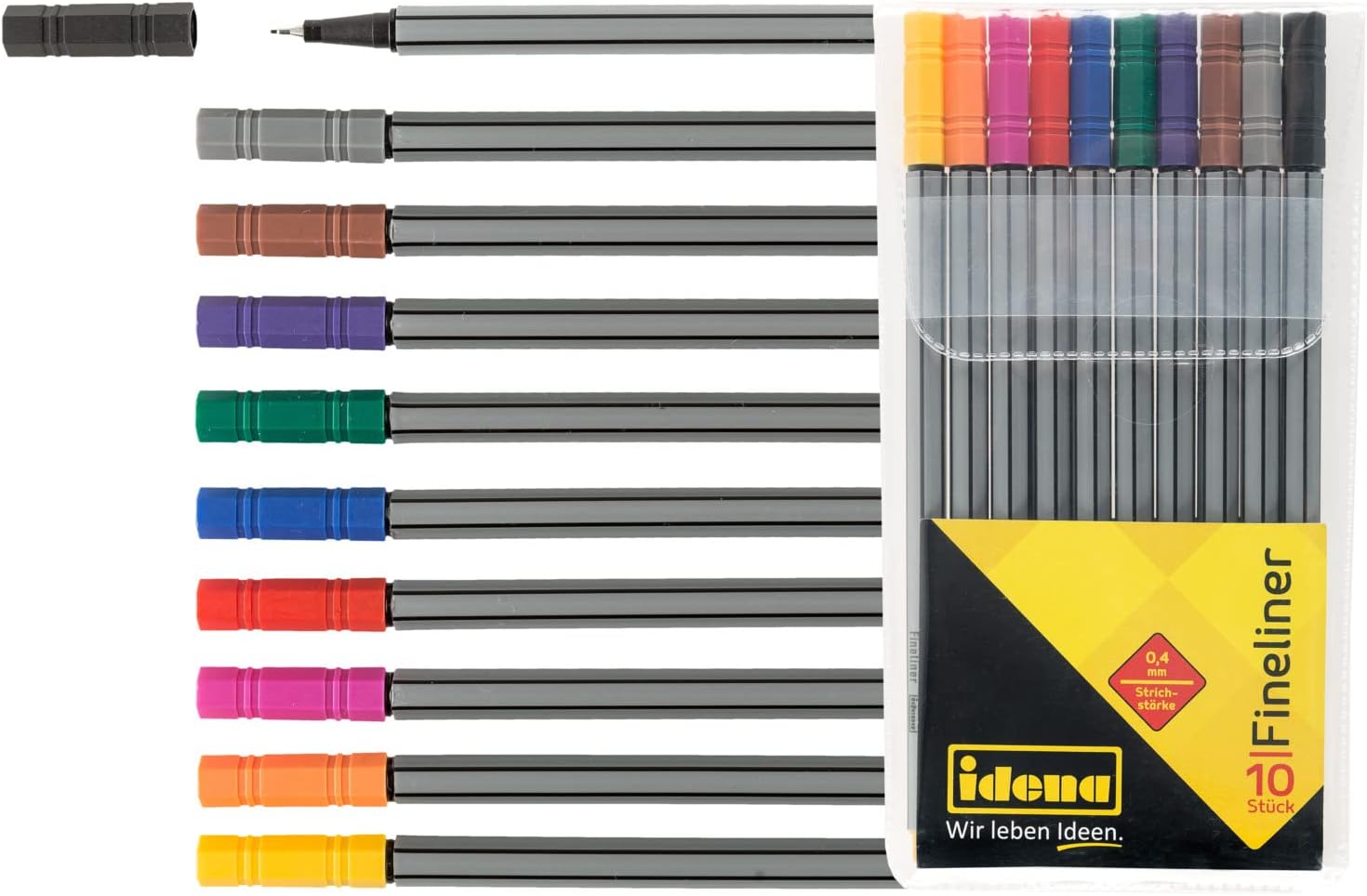 Set de 10 Fineliners dans Étui - 0,4 mm – Image 3